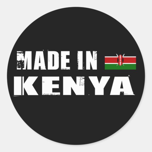 Sticker Rond Fabriqué au Kenya (Devant)