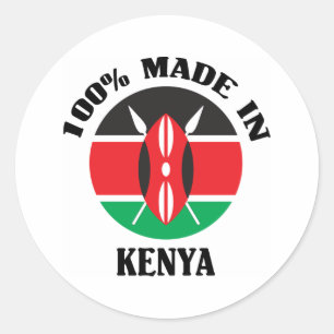 Sticker Rond Fabriqué Au Kenya