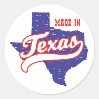 Sticker Rond Fabriqué au Texas
