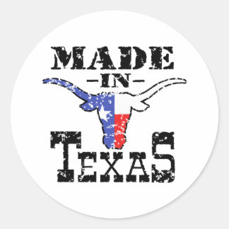 Sticker Rond Fabriqué au Texas