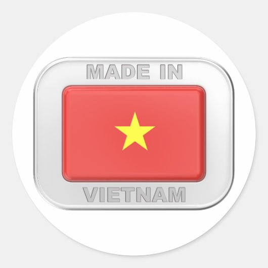 Sticker Rond Fabriqué au Vietnam (Devant)