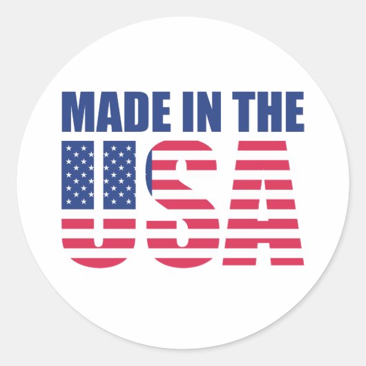 Sticker Rond Fabriqué aux Etats-Unis (Devant)