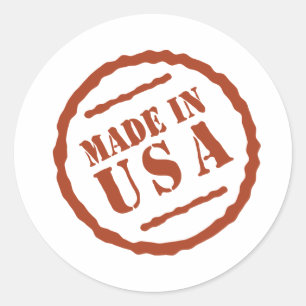 Sticker Rond Fabriqué Aux États-Unis