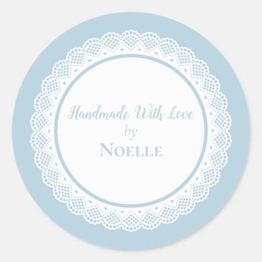 Sticker Rond Fabriqué avec amour (Devant)