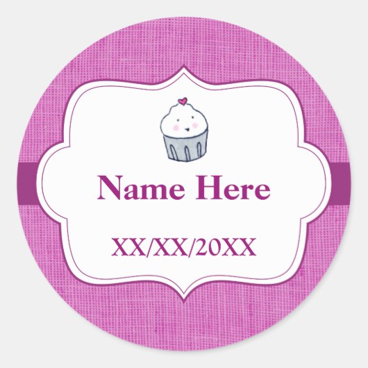 Sticker Rond Fabriqué avec amour (Devant)