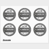 Sticker Rond Fabriqué Avec Amour Chalkboard Alimentation Sticke (Feuille)