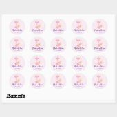 Sticker Rond Fabriqué avec amour mignon lapin bébé dans une cou (Feuille)