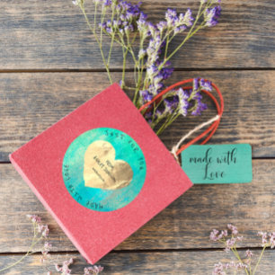 Sticker Rond Fabriqué Avec Amour Pour Vous Nom Ocean Tiffany Go