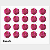 Sticker Rond Fabriqué Avec Amour Rouge Lipstick Burgundy Lips M (Feuille)