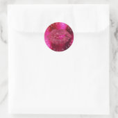 Sticker Rond Fabriqué Avec Amour Rouge Lipstick Burgundy Lips M (Sac)