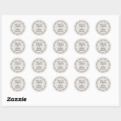 Sticker Rond Fabriqué avec amour Wreath Eggshell neutre (Feuille)