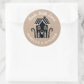 Sticker Rond Fabriqué Avec L'Amour Kraft Stick Classic Round (Sac)