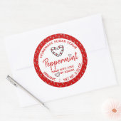 Sticker Rond Fabriqué Avec L'Amour Peppermint Scrub À Sucre Fai (Enveloppe)