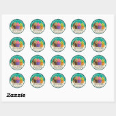 Sticker Rond Fabriqué avec l'Autocollant de nourriture Cupcake  (Feuille)