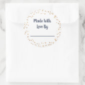 Sticker Rond Fabriqué avec l'étoile d'amour (Sac)