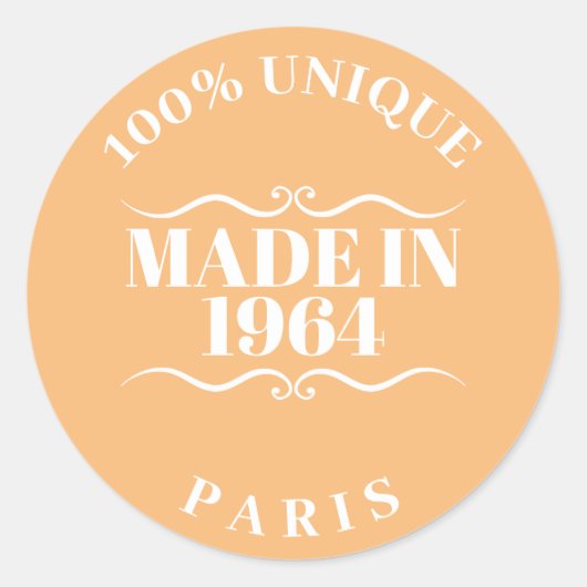 Sticker Rond Fabriqué en 1964 (Devant)