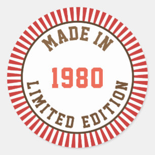 Sticker Rond Fabriqué en 1980