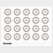 Sticker Rond Fabriqué en 2000 (Feuille)