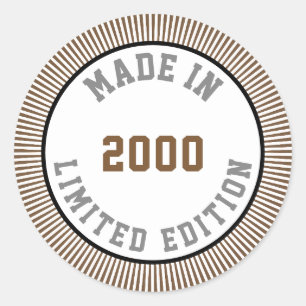 Sticker Rond Fabriqué en 2000