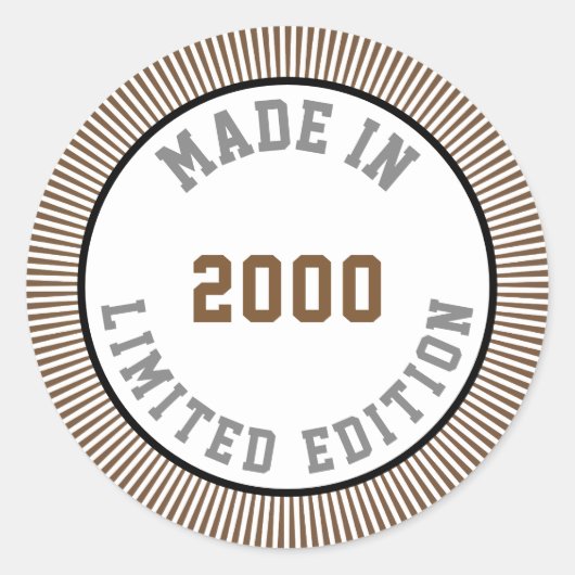 Sticker Rond Fabriqué en 2000 (Devant)