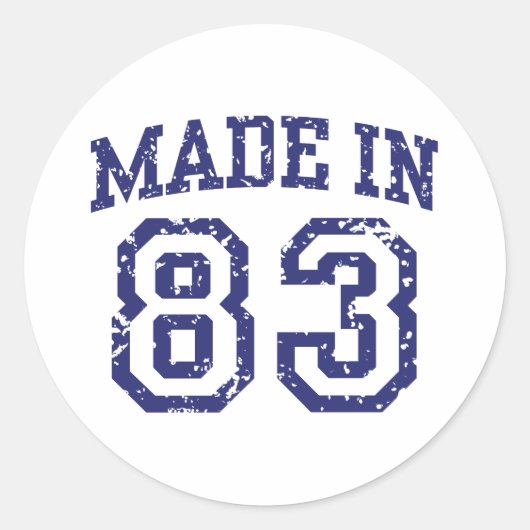Sticker Rond Fabriqué en 83 (Devant)