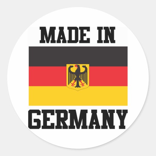 Sticker Rond Fabriqué En Allemagne (Devant)