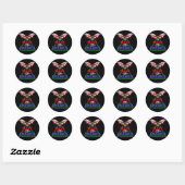 Sticker Rond Fabriqué en Amérique (Feuille)