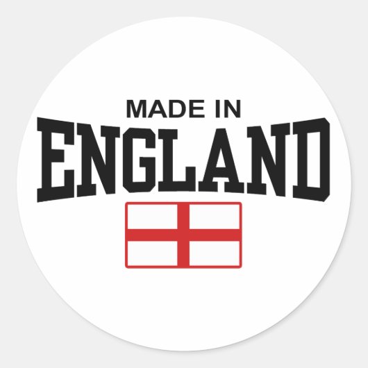 Sticker Rond Fabriqué En Angleterre (Devant)
