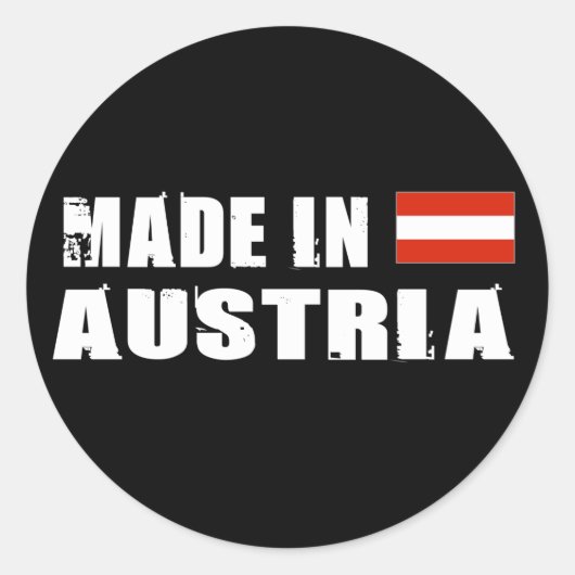 Sticker Rond Fabriqué en Autriche (Devant)