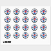 Sticker Rond Fabriqué En Écosse (Feuille)
