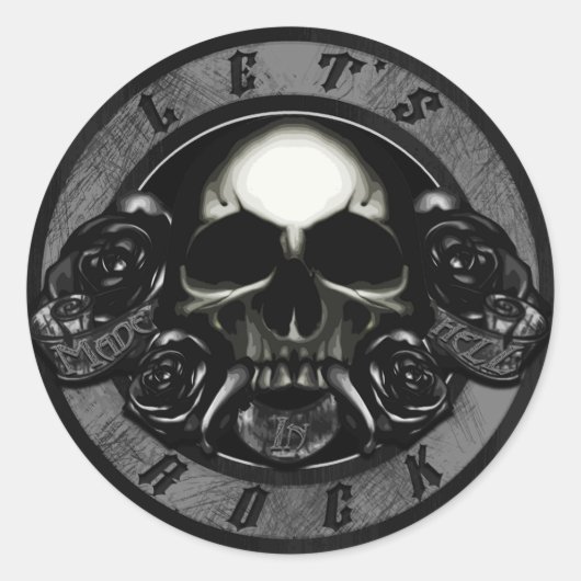 Sticker Rond Fabriqué en enfer (Devant)