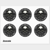 Sticker Rond Fabriqué en enfer (Feuille)