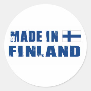 Sticker Rond Fabriqué en Finlande