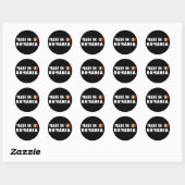Sticker Rond Fabriqué en Roumanie (Feuille)