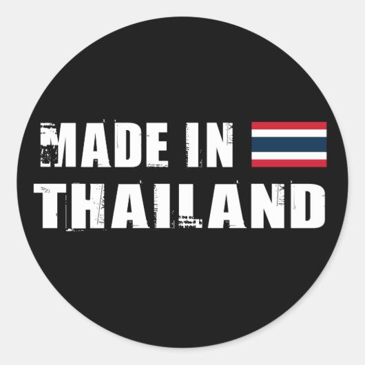 Sticker Rond Fabriqué en Thaïlande (Devant)