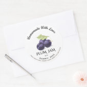 Sticker Rond Fabriqué Maison Avec Love PLUM Jam Été 202X (Enveloppe)