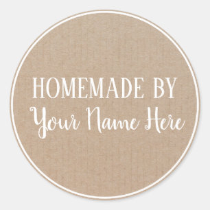 Sticker Rond Fabriqué Maison Par Coca-Cie Cake Vintage