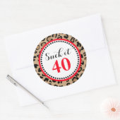 Sticker Rond Fabrique Quarty Leopard Anniversaire Sucker (Enveloppe)