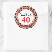 Sticker Rond Fabrique Quarty Leopard Anniversaire Sucker (Sac)