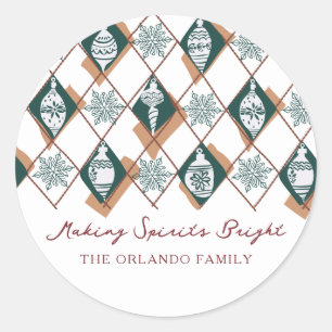 Sticker Rond Fabriquer des spiritueux de jour vert brillant