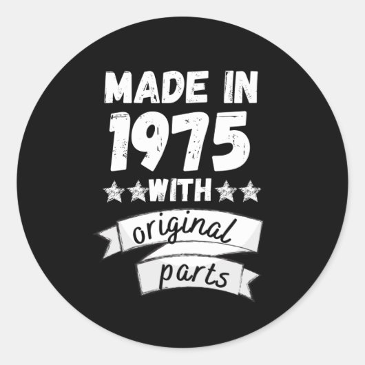 Sticker Rond fabriqués en 1975 avec des pièces d'origine, (Devant)