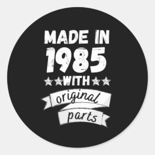 Sticker Rond fabriqués en 1985 avec des pièces d'origine,
