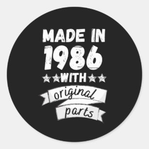 Sticker Rond fabriqués en 1986 avec des pièces d'origine,