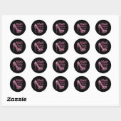 Sticker Rond Fabuleuse mariée de mère Joyeuse Mariage mariée (Feuille)