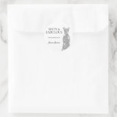 Sticker Rond Fabuleuse robe Diamond en argent 60e fête d'annive (Sac)