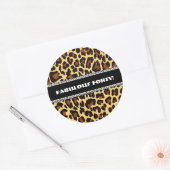 Sticker Rond Fabuleux 40e anniversaire Leopard et dentelle A11 (Enveloppe)