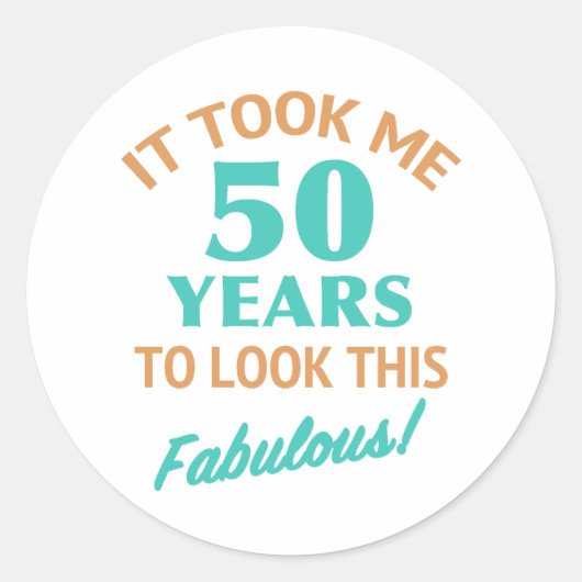 Sticker Rond Fabuleux 50e anniversaire (Devant)