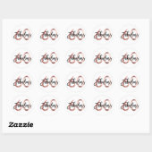 Sticker Rond Fabuleux 60e | Moderne Elegant Rose Gold Anniversa (Feuille)