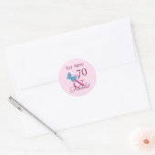 Sticker Rond Fabuleux 70e anniversaire (Enveloppe)