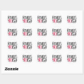 Sticker Rond Fabuleux à 40 rouge (Feuille)